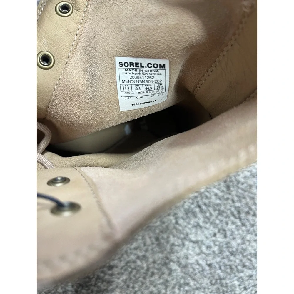 Sorel Hi Line Lace Up Boots Mens 11.5 Canoe Leather Waterproof Lightweight